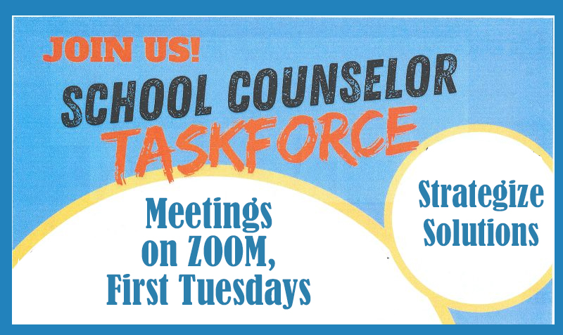 June 3rd @ 5:30 pm Counselors Task Force on Zoom